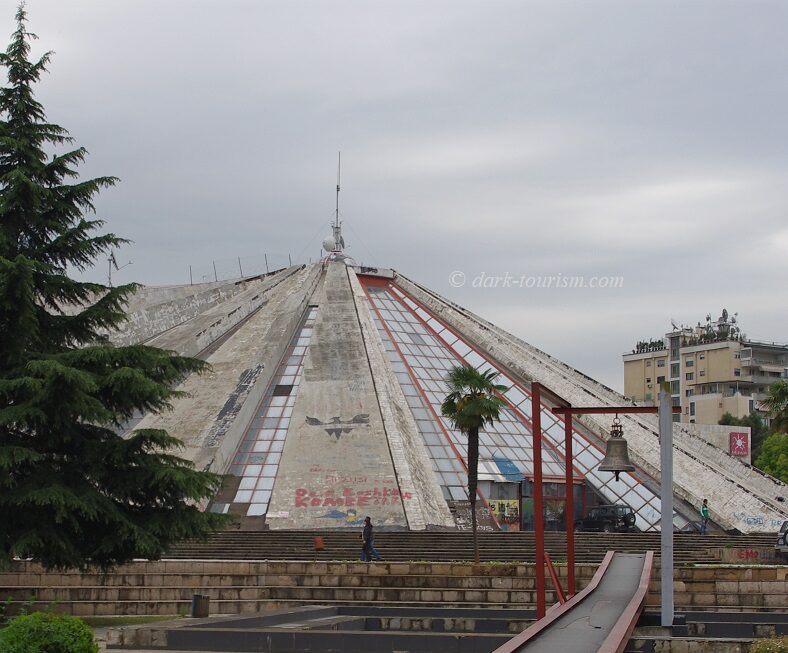 05 - Hoxha's pyramid and Peace Bell in 2011