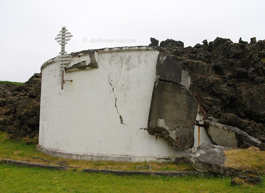 Iceland 01 - lava-crushed harbour wall, Heimaey