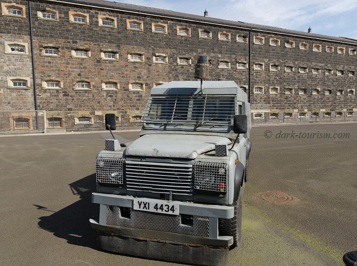 11 - armoured police car on open-air display at Crumlin Road Gaol